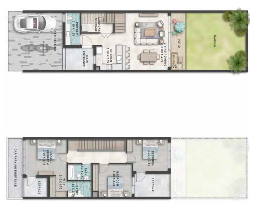 DAMAC Lagoons Floor Plan-6BHK