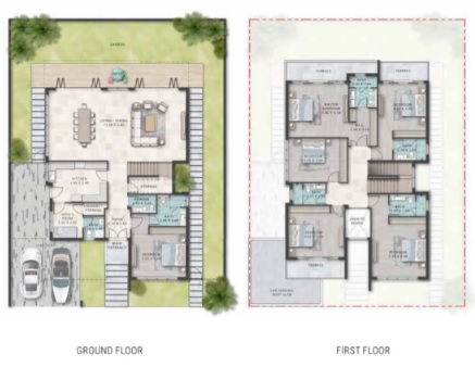 Damac Lagoons Townhouses Phase 2 floor-plan br5